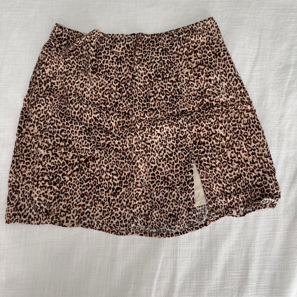 Leopard Print Mini Skirt